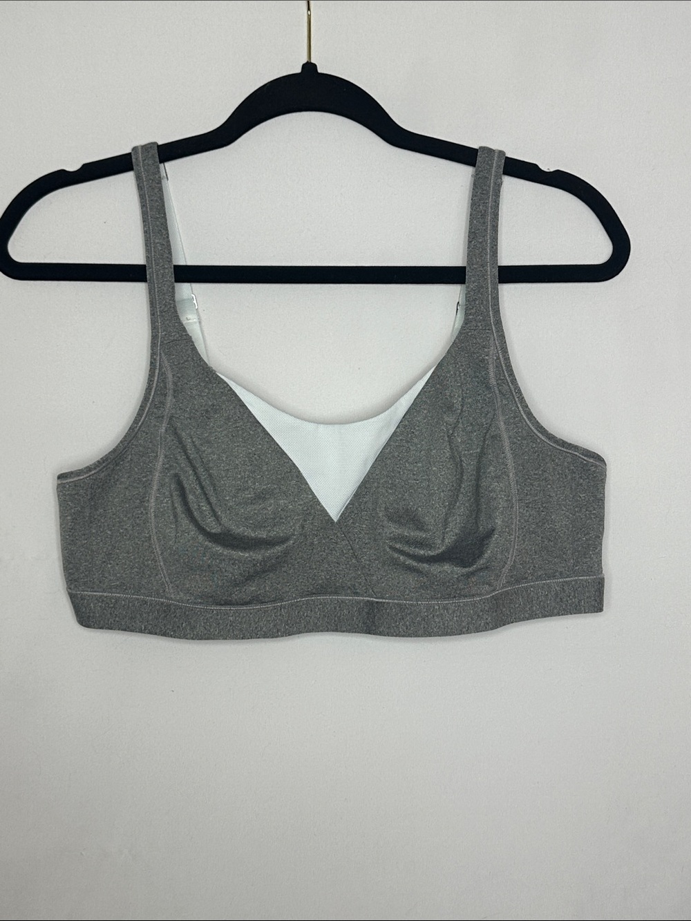PLAYTEX | Gray Wireless Support Bralette Sports Bra, Size L